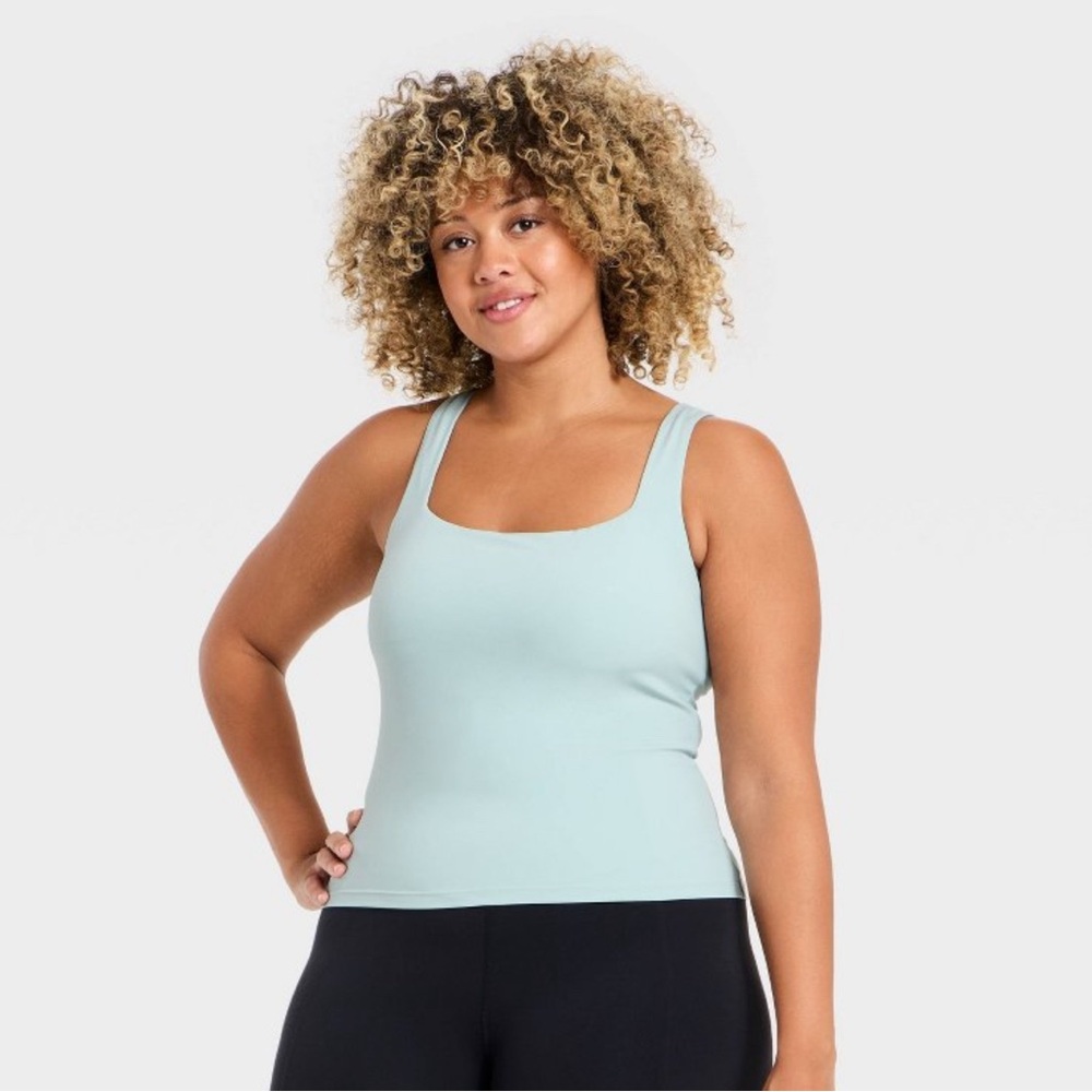 All in Motion Light Aqua Blue Tank Top